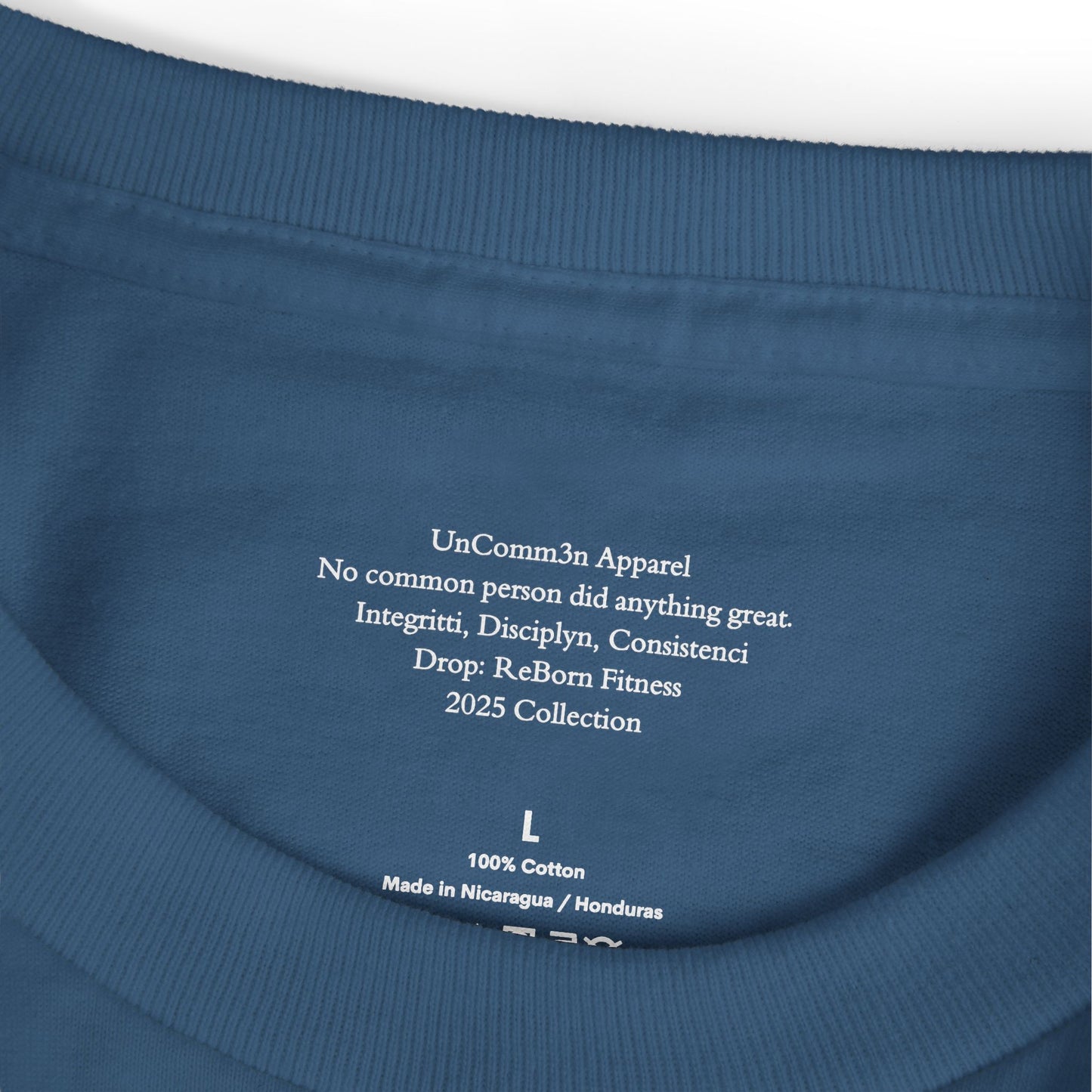 Exclusive ReBorn Fitness Oversized Premium Heavyweight T - Faded Navy