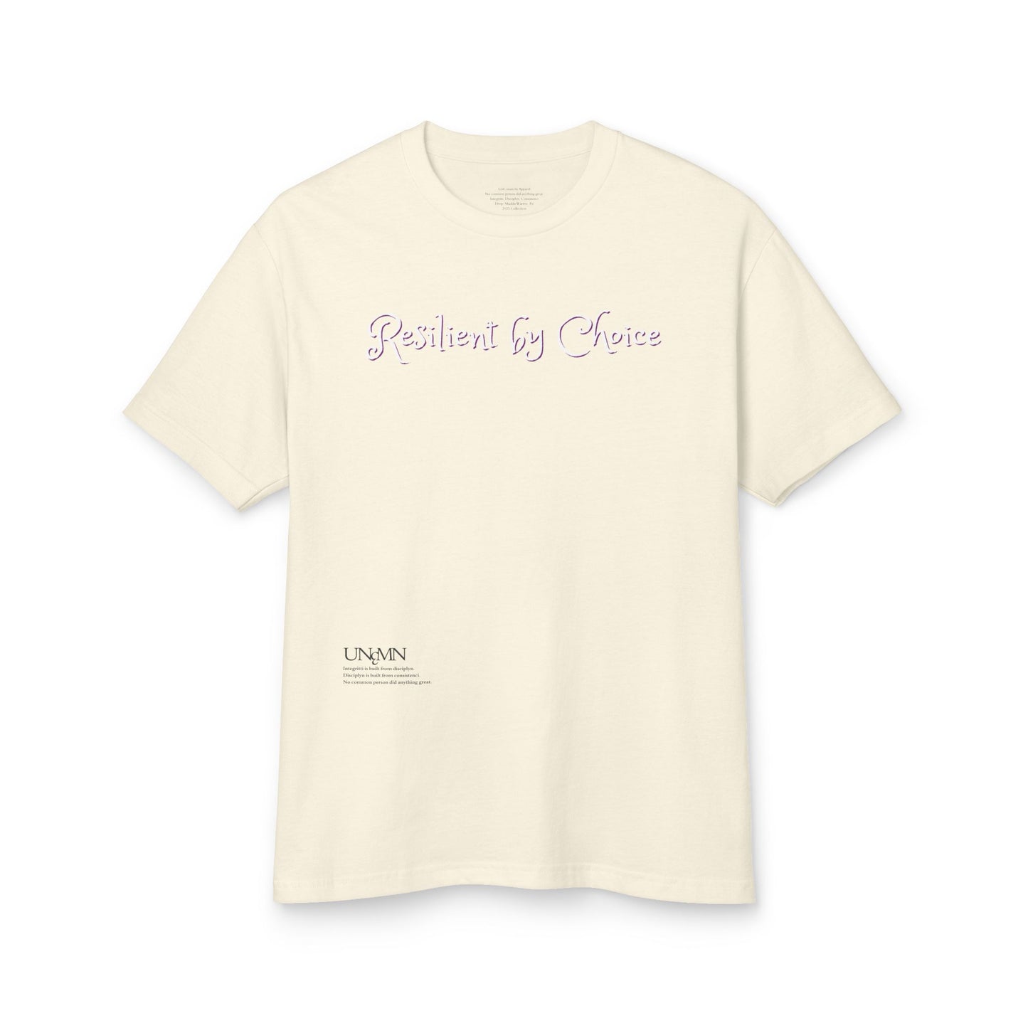 Exclusive Resilient By Choice Oversized Premium Heavyweight T - Cream